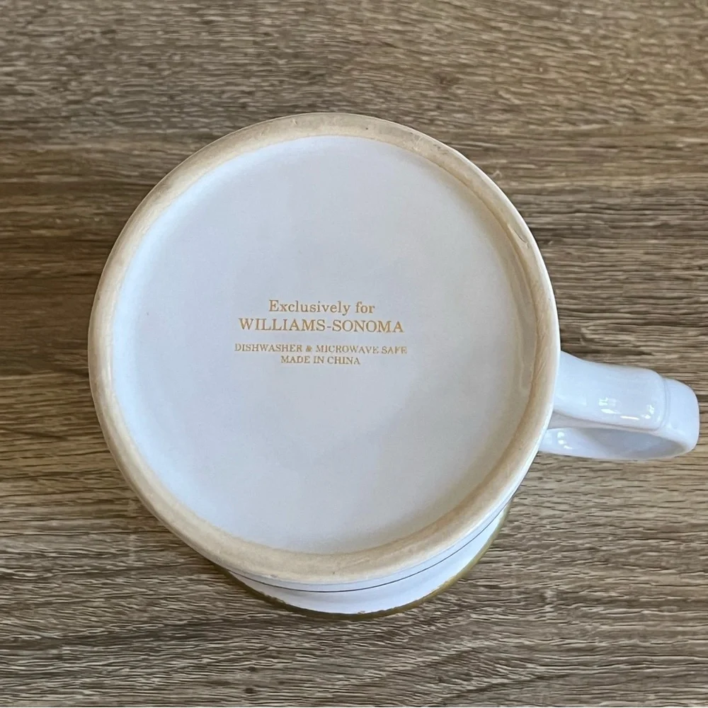Williams Sonoma Gold Monogram Mug “J”